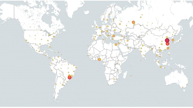 La mappa degli attacchi su Telnet